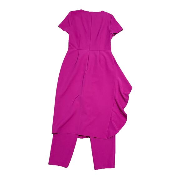 Kay Unger Pink Walk Thru Jumpsuit Pantsuit Sz 6 Ruffled Event Outfit Designer - Picture 8 of 8